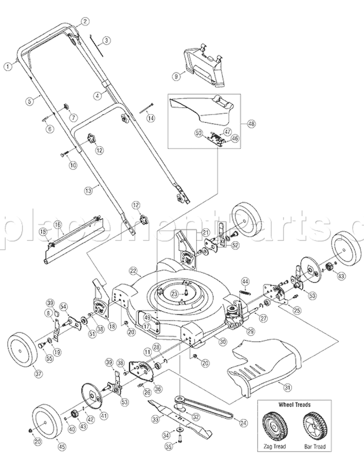 Page A Diagram and Parts List for 12A-265C001 2007 Yard Man Lawn Mower